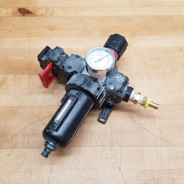 PARKER 07E34A13AC FILTER/REGULATOR With PS856P Lock Out Valve, 250 PSI