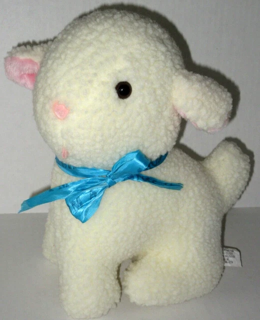 VINTAGE DICKSONS MUSICAL LAMB Jesus Loves Me Wind Up Sherpa Plush