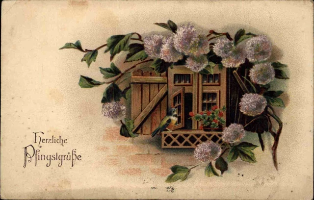 Feldpostkarte Gruss zu Pfingsten 1917 1. WK von Königswinter nach Chemnitz gel.