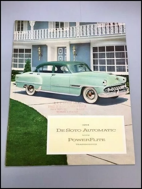 1954 DeSoto 20-page Vintage Car Sales Brochure Catalog - Powermaster Convertible