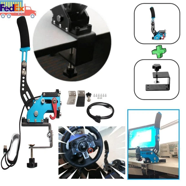 14Bit USB Handbrake for Racing Games Steering Wheel Stand G27/G29 G920 PC Blue