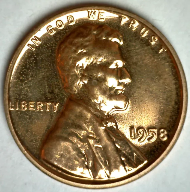 1958 Lincoln Wheat Cent Coin 1c US Proof Penny Uncirculated Philadelphia Minted