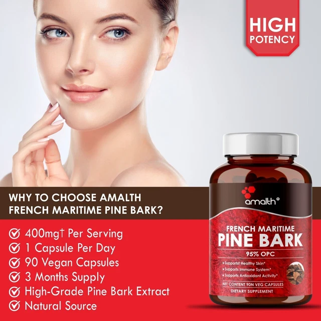 Gélules D'extrait D'écorce De Pin Maritime Français 2500 Mg - Antioxydant Naturel, 90 Gélules