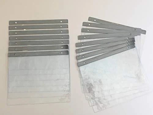 15 Sheet Pack - Clear Vinyl Bib Holder Sleeves for RunFix Medal Displays and ...