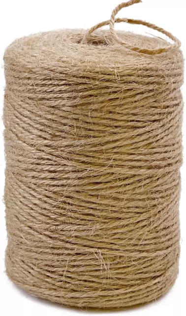 Perkhomy Natural Jute Twine 600 Feet Long Twine String for Crafts Gift Wrapping