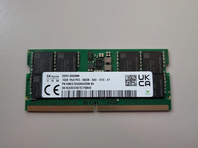 Sk Hynix Pc5 44800r SK Hynix 16GB DDR5 5600MHz Laptop RAM - SODIMM