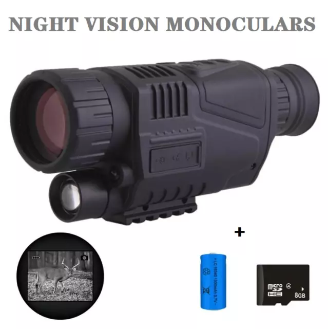 WG535 Digital Night Vision Monocular 200m Scope 5x Optical Magnification Hunting