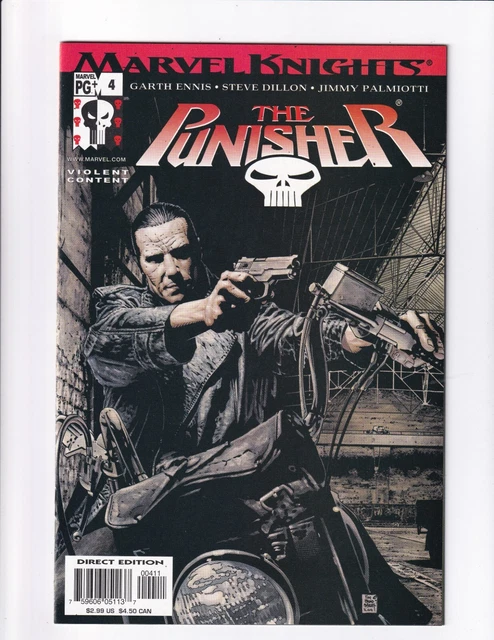 Punisher #4 2001 NM Marvel Knights Tie in Garth Ennis Tim Bradstree Bag/Boarded