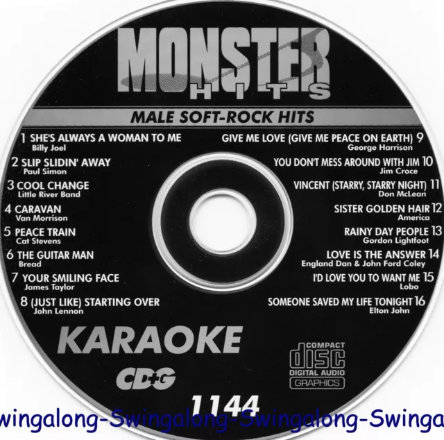 MALE SOFT-ROCK HITS Karaoke CD+G MONSTER HITS VOL-1144 NEW In White Sleeve