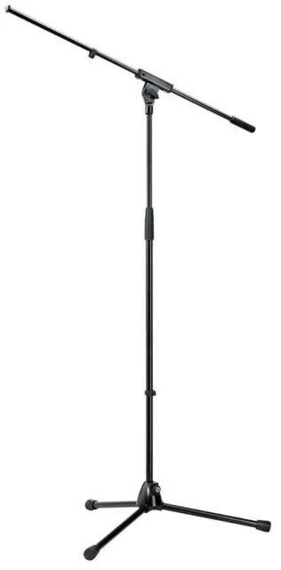 K&M 210/6 Tripod Microphone Stand with Fixed Boom - Black