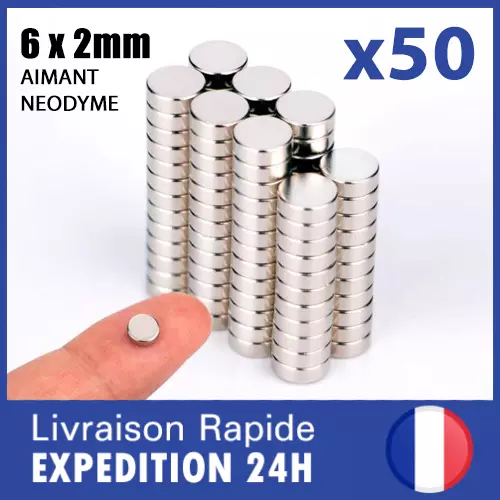 50x Mini Aimants Neodyme Neodymium Magnets Disque Rond Fort