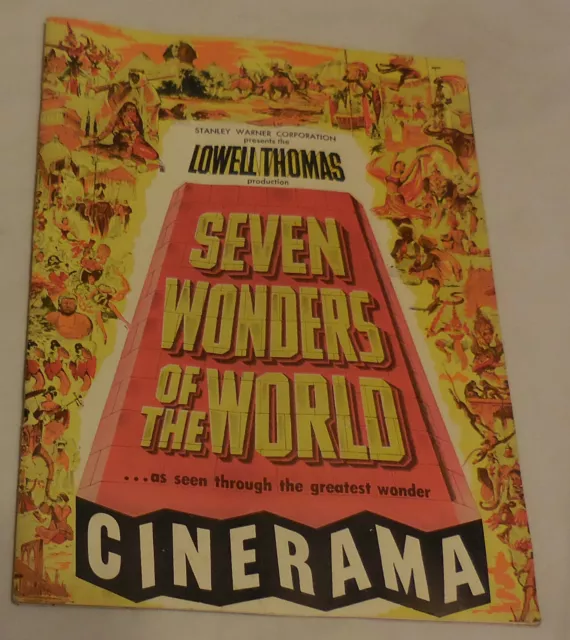 1 Seven wonders of The World Cinerama program book Lowell Thomas Stanley Warner