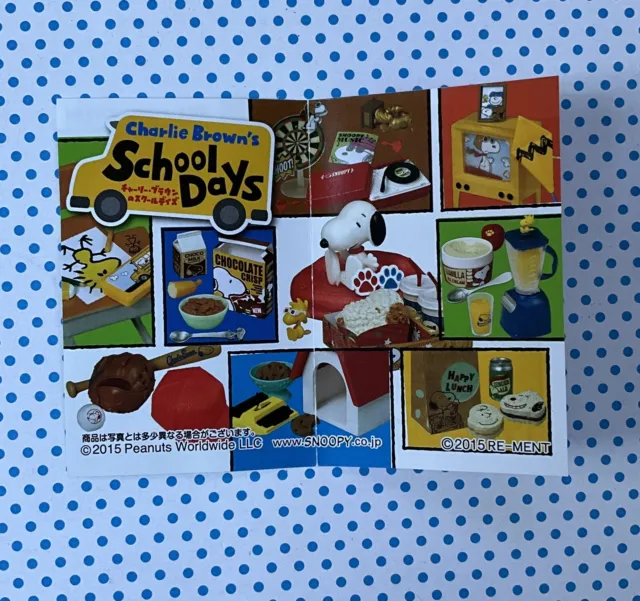 Snoopy Re Ment Charlie Brown’s School Days TV Dog Bed Ice Cream Miniatures 3
