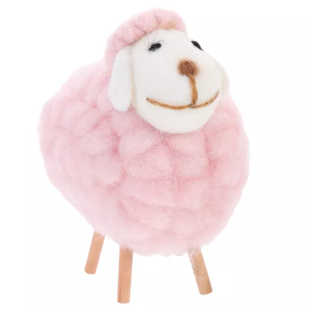 Ornement De Mouton Feutre Peluche Décor Table Pour Les Enfants Jouet D'enfant