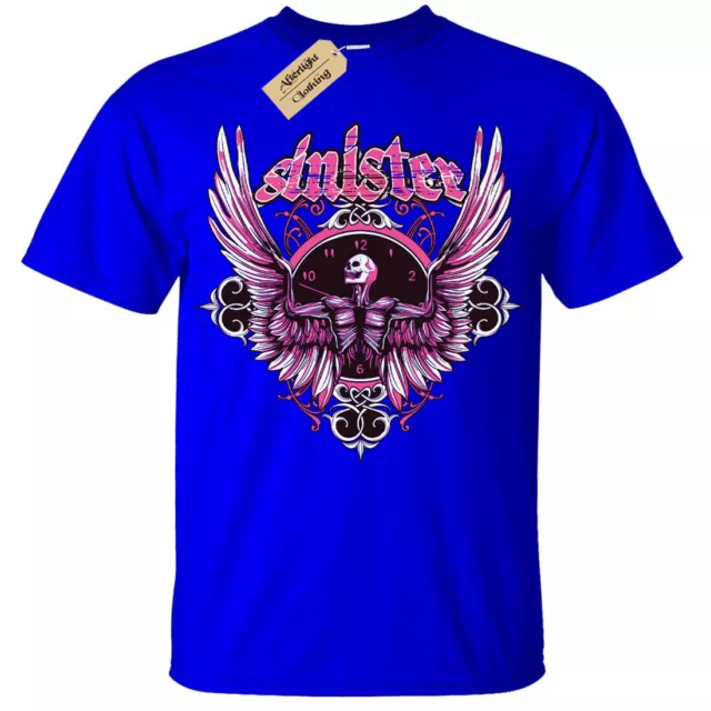 Kids Boys Girls Sinister T-Shirt skull wings gothic