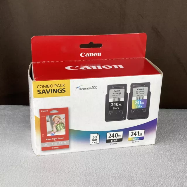 NEW & SEALED! Canon Ink Cartridge 240XL Black 241XL Color Combo Pack 5206B005