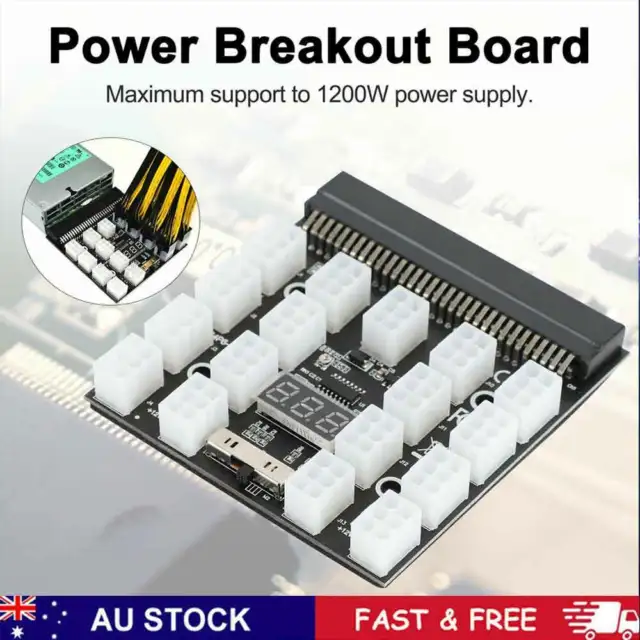 PCI-E 17x 6Pin Power Supply Breakout Board Adapter For HP Server PSU GPU Mining