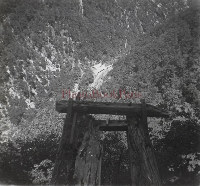 FRANCE Montagne c1940 Photo Plaque de verre Stereo Vintage V21T7n3