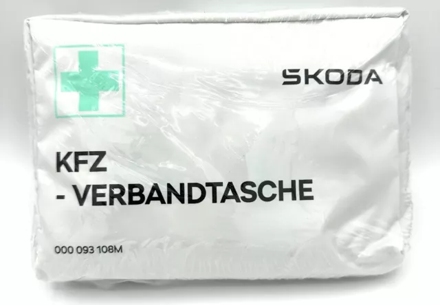 Original Skoda Verbandstasche Weiß Erste Hilfe Set wasserdicht DIN 13164:2022