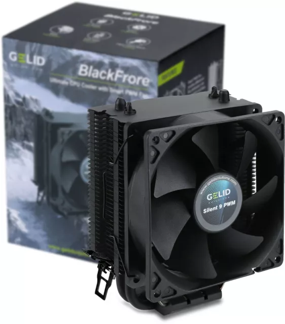 Gelid Solutions BlackFrore 92mm HDC Intel AMD CPU Cooler TDP 65W Airflow 37.9CFM