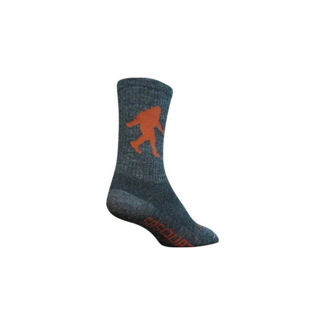 SockGuy - Wool Unisex All Weather 6 inch Sasquatch Bi-Cycle Riding Socks - Gray