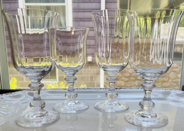 MIKASA FRENCH COUNTRYSIDE Water Iced Tea Wine Glass Optic 3 Sizes Set Of 4 79.99 PicClick