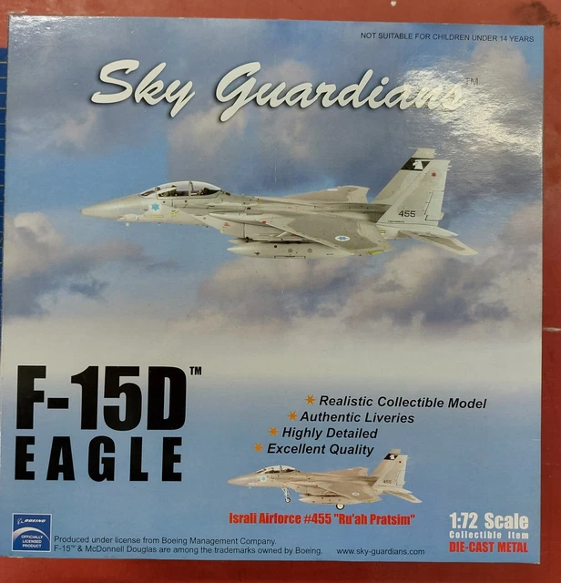 Sky Guardians 1/72 Scale F-15D Eagle Israeli Airforce 'Ru'ah Pratsim' Die Cast Sky Guardians 1/72 Scale F-15D Eagle Israeli Airforce 'Ru'ah Pratsim' Die Cast