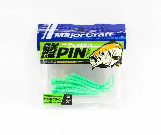 VENDITA MAJOR CRAFT esca plastica morbida paraworm 2,5 pollici PW-AJI PIN 071 (2944) EUR 7,93