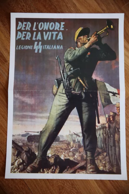 Manifesto Poster Riproduzione propaganda LEGIONE - "PER L'ONORE PER LA VITA"