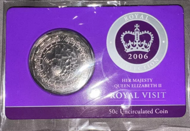 AUSTRALIA - 2006 UNC 50c Coin - HER MAJESTY QUEEN ELIZABETH II 80TH BIRTHDAY