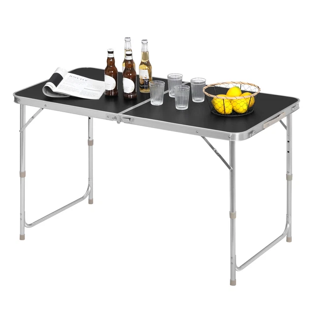 Klapptisch Klein WOLTU Campingtisch Klappbar & Hhenverstellbar  Alu,  120x60cm, Nur 4,25kg, Fr Garten & Balkon Garten Tisch Ausziehbar