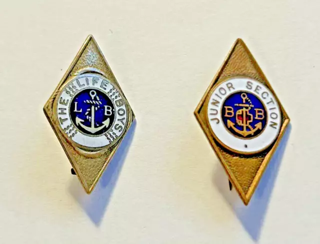 Boys Brigade Very Rare set of 2 Different Badges The Life Boys & Junior Section