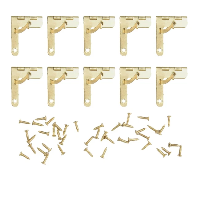 Loose-Leaf Charnière 90° Pliable 10pcs / Set Cuivre / Jaune / Doré/Blanc Fer