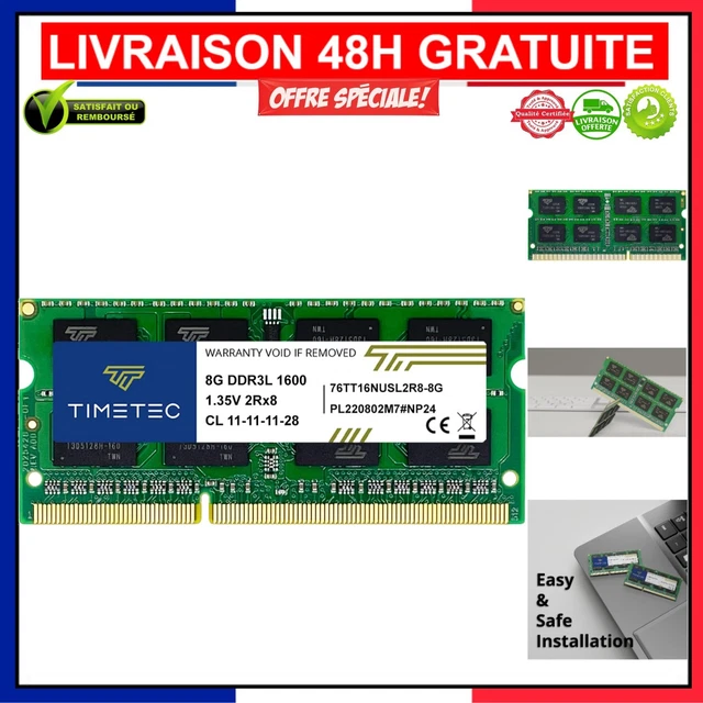 16 Go (2x8Go) G.Skill RipjawsX DDR3 1866MHz SO-DIMM - 1.35V CL11 - Neuf