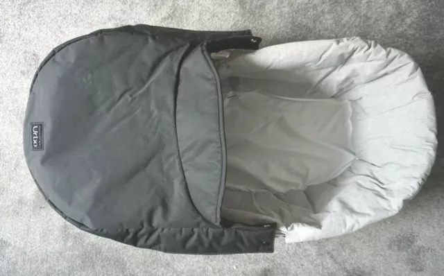 Mamas And Papas Urbo 1 Carrycot Padded Liner & Fitted Apron ~ Grey / Black ~ New