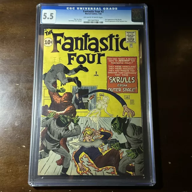 Fantastic Four #2 (1962) - 1st Skrulls! - CGC 5.5!