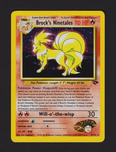 Pokemon - Brockt's Ninetales - Holo - Gym Challenge 3 - ENGLISH