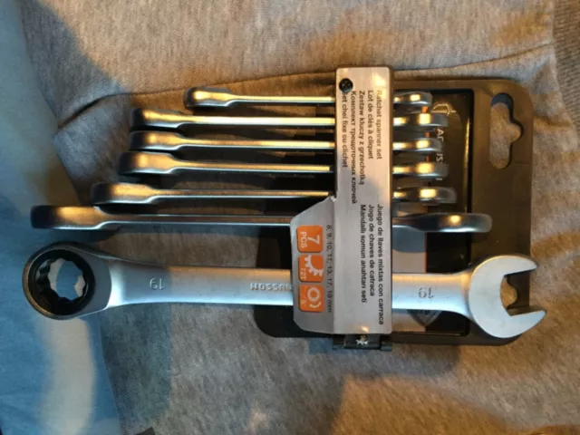 MAGNUSSON RATCHET SPANNER Set W018 5 Twin Ended Metric Hardened