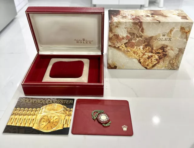 OEM Vintage Rolex President Watch Box 69178 Embroidered Tapestry FULLSET 60.01.2