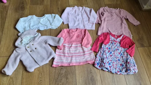 Baby Girl Clothes Bundle Size 3-6 Months Inc Dresses Cardigans