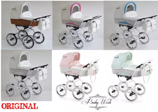 SCARLETT Wicker, Pram Baby Fashion 2in1, 3in1 ISOFIX, STROLLER + FREE RAIN COVER