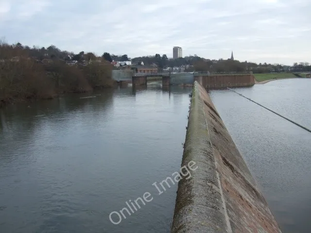 Photo 6x4 Flood relief weir Exeter The flood relief channel is on the rig c2011