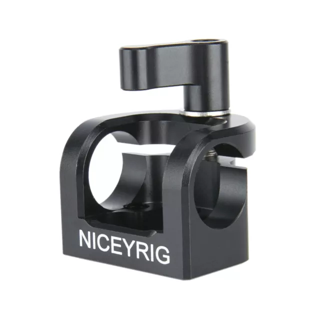 NICEYRIG Single 15mm Rod Clamp with 1/4" Thread for EVF/Microphone/Handles/Cages