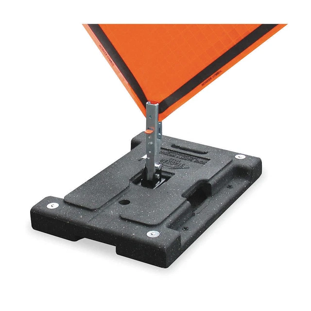 DICKE DSB100 Sign Stand,Rubber,12 in Maximum Mast H