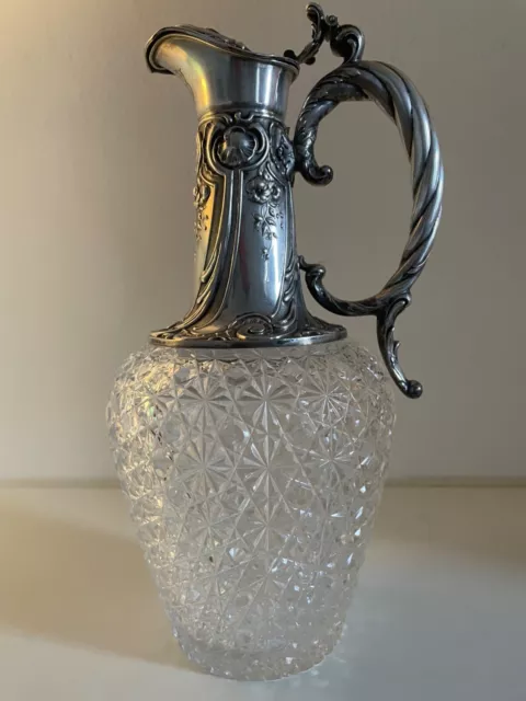 Jugendstil Weinkaraffe 800er Silber, Koch & Bergfeld, Jahr 1893 B