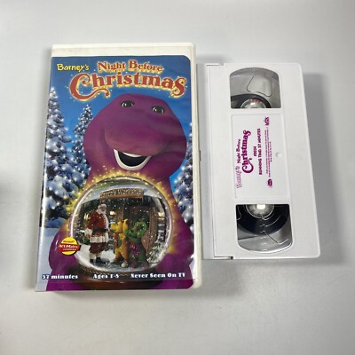 BARNEY'S NIGHT BEFORE Christmas (VHS 1999) Purple Dinosaur Never Seen On TV $7.99 - PicClick