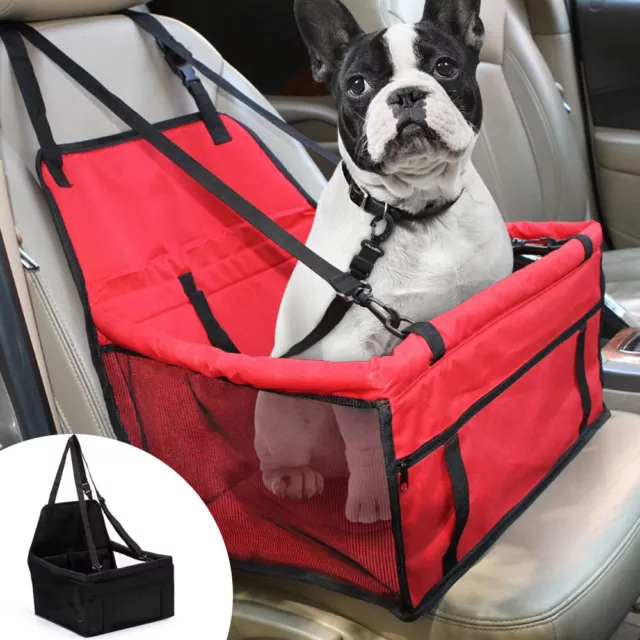 Asiento de perro asiento de coche para perro cama para perro cesta de coche asiento de coche COMFORT rojo negro S L