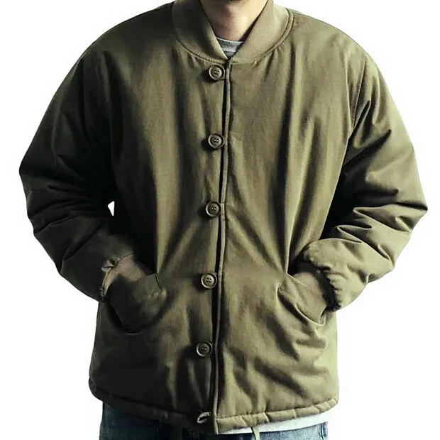 Mens Military Jacket Quilted Warm Japanese Urban Outdoor Retro Workwear Coat
