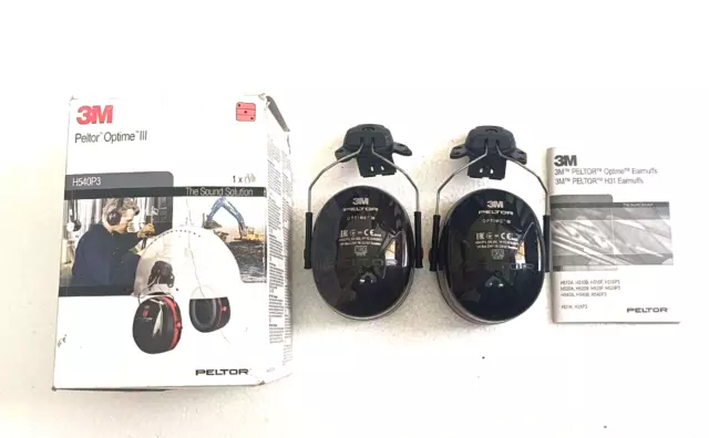 LOT OF 13 PC 3M PELTOR optime III H540P3 hard hat helmet ear muff  free delivery