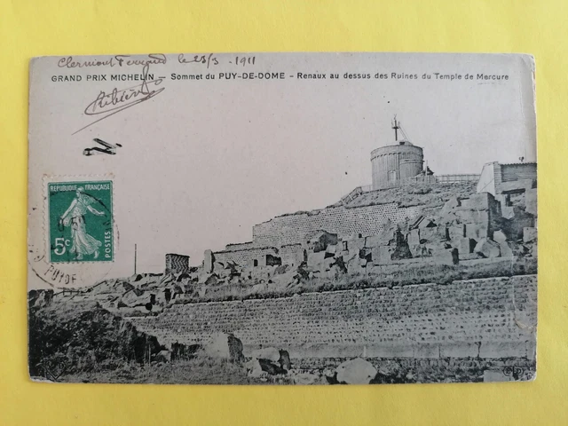 PC GRAND PRIX MICHELIN ARRIVEE DE RENAUX SOMMET PUY-DE-DOME AVIATION (a24443